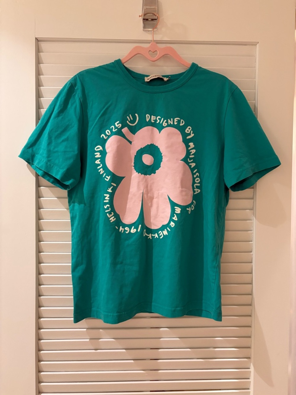 Marimekko teal Graphic Flower Tee
